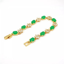 Load image into Gallery viewer, Nature Jade Beaded Bracelet Jewelry Blessing Lucky Fortune Gift For Her Green P