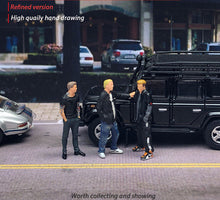 Load image into Gallery viewer, 1:64 Painted Figure Mini Model Miniature Resin Diorama Street Tattoo Man Boy Guy