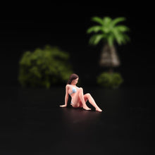 Load image into Gallery viewer, 1:64 Painted Figure Model Miniature Resin Diorama Bikini Girl Beauty Sitting Toy New