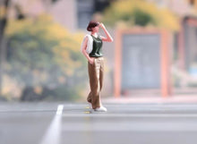 Load image into Gallery viewer, 1:64 Painted Figure Model Miniature Resin Diorama Sand Casual Trendy Girl Lady A
