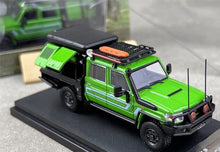 Load image into Gallery viewer, Autobots 1:64 Green Land Cruiser J70 LC79 Pickup Crew Cab Model Diecast Car