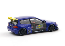 Load image into Gallery viewer, Poprace 1:64 JDM Blue Civic EG6 Hatchback Sports Model Diecast Metal Car New Collection
