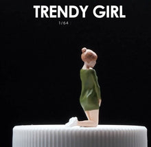 Load image into Gallery viewer, 1:64 Painted Figure Mini Model Toy Miniature Car Scenes Resin Kneeling Girl Lady