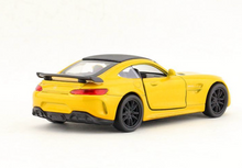 Load image into Gallery viewer, WELLY 1:36 Yellow AMG GT-R Racing Sports Model Diecast Toy Metal Car BN
