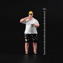 Load image into Gallery viewer, 1:64 Painted Figure Model Miniature Resin Diorama Toy Sand Fat Man Standing Cap New