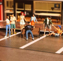 Load image into Gallery viewer, 1:64 Painted Figure Mini Model Miniature Diorama Sand Street Boy Man Girl Lady Collection