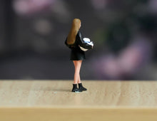 Load image into Gallery viewer, 1:64 Painted Figure Model Miniature Resin Diorama Toy Sand Helmet Girl Standing