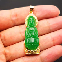 Load image into Gallery viewer, Nature Jade Guanyin Pendant Necklace Gift Jewelry charm Blessing Lucky Green New