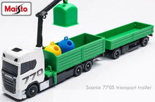 Load image into Gallery viewer, Maisto 1:64 Scania 770S Freight Haulers Trailer Truck Model Diecast Metal Car