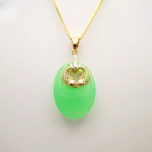 Load image into Gallery viewer, Nature Jade Double Fish Pendant Necklace Gift Jewelry charm Blessing Lucky new d