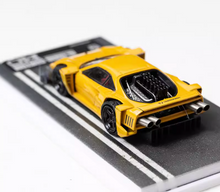 Load image into Gallery viewer, DCM 1:64 Yellow F40 Custom Racing Sports Model Diecast Metal Car New Collection
