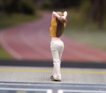 Load image into Gallery viewer, 1:64 Painted Figure Model Miniature Resin Sand Ball-catching girl Lady Woman