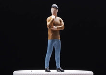 Load image into Gallery viewer, 1:64 Painted Figure Mini Model Toy Miniature Car Scenes Resin Caual Thinking Man