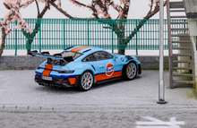 Load image into Gallery viewer, SOLO 1:64 Blue 2021 911 GT3 RS 992 Gulf Sports Model Diecast Metal Car New