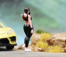 Load image into Gallery viewer, 1:64 Painted Figure Model Miniature Resin Diorama Sand Gym Fitness Girl Sport