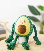 Load image into Gallery viewer, Dog Squeaky Toys Avacado Chew Puppy Fluffy Rope Toy Durable Teeth Grindin PET