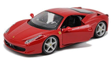 Load image into Gallery viewer, Bburago 1:24 Red 458 Italia Racing Sports Model Toy Diecast Metal Car BN