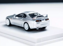 Load image into Gallery viewer, BBS 1:64 Silver JDM Supra A80 Coupe Racing Sports Model Diecast Metal Car New Collection