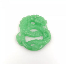 Load image into Gallery viewer, Nature Jade Dragon Pendant Necklace Gift Jewelry charm Blessing Lucky Green