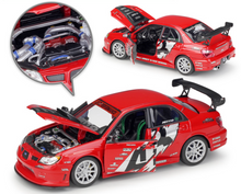 Load image into Gallery viewer, WELLY 1:24 APR JDM Impreza WRX STI Racing Model Diecast Metal Car Display