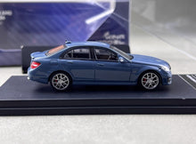Load image into Gallery viewer, King 1:64 Blue C63 AMG W204 Sedan Sports Model Diecast Metal Car New Collection