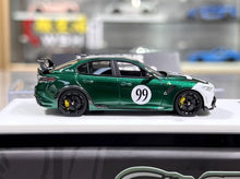 Load image into Gallery viewer, 1:64 CL Green Romeo Giulia GTAm #99 Sports Model Diecast Resin Car New Collection