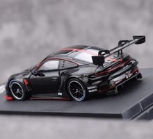 Load image into Gallery viewer, SR 1:64 Black 911 GT3 R Racing Sports Model Diecast Metal Car New Collection