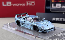 Load image into Gallery viewer, Star 1:64 Ice Blue F40 LBWK Acrylic Base Sports Model Diecast Metal Car New Collection