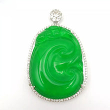 Load image into Gallery viewer, Nature Jade Cloud Fortune Pendant Necklace Gift Jewelry charm Blessing Lucky