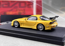 Load image into Gallery viewer, Mortal 1:64 Yellow RX-7 FD Veilside Sports Model Diecast Metal Car New Collection