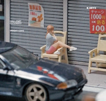 Load image into Gallery viewer, 1:64 Painted Figure Mini Model Toy Miniature Car Scenes Resin Sitting Caual Girl