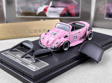 Load image into Gallery viewer, HKM 1:64 Pink VW RWB Beetle #23 Convertible Sports Model Diecast Metal Car New Collection