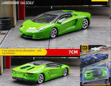 Load image into Gallery viewer, CCA 1:64 Green Aventador Roadster Racing Sports Model Toy Diecast Metal Car