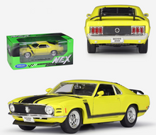 Load image into Gallery viewer, WELLY 1:24 1970 Mustang Boss 302 Muscle Racing Sports Model Diecast Metal Car