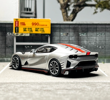 Load image into Gallery viewer, TOC 1:64 Silver 812C Coupe Racing Sports Model Diecast Metal Car BN