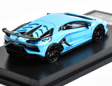 Load image into Gallery viewer, JY 1:64 Blue Aventador SVJ LP770-4 Sports Model Diecast Metal Car New Collection