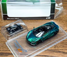 Load image into Gallery viewer, CM 1:64 Green Carbon 765LT Racing Sports Model Diecast Metal Car New Collection