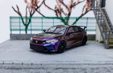 Load image into Gallery viewer, Motorhelix 1:64 Purple JDM Civic Type R FL5 Sports Model Diecast Metal Car New