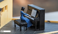 Load image into Gallery viewer, 1:64 Painted Figure Mini Model Miniature Resin Diorama Sand Pianist Lady Piano New