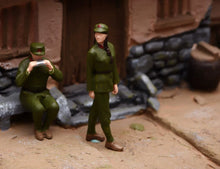Load image into Gallery viewer, 1:64 Painted Figure Model Miniature Resin Diorama Toy Sand Lady Man Soldier