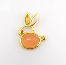 Load image into Gallery viewer, Nature Jade Cute Rabbie Pendant Necklace Gift Jewelry charm Blessing Lucky e