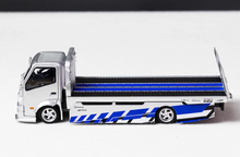 Load image into Gallery viewer, TM 1:64 Silver GTR R35 H300 Flatbed Trailer Truck Model Diecast Metal Car New Collection