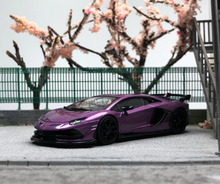 Load image into Gallery viewer, HH 1:64 Purple Sian Aventador SVJ Racing Sports Model Diecast Metal Car New