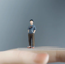 Load image into Gallery viewer, 1:64 Painted Figure Model Miniature Resin Diorama Sand Couple Shopping Lady Man