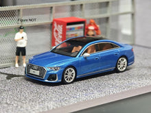 Load image into Gallery viewer, JKM 1:64 Blue S8 L D5 Luxury Sedan Sports Model Diecast Metal Car New Collection