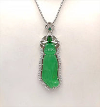 Load image into Gallery viewer, Nature Jade Budha Hand Pendant Necklace Gift Jewelry charm Blessing Lucky New c