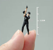 Load image into Gallery viewer, 1:64 Painted Figure Mini Model Miniature Resin Diorama Sand People Axe Suit Man