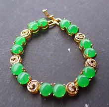 Load image into Gallery viewer, Nature Jade Beaded Bracelet Jewelry Blessing Lucky Fortune Gift For Her Green bb