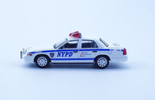 Load image into Gallery viewer, 596 1:64 White CV CROWN VICTORIA NYPD Police Model Diecast Metal Car New Collection