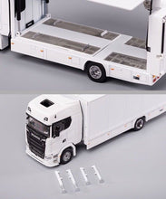 Load image into Gallery viewer, GCD 1:64 White Scania S730 Enclosed Double Deck Tow Truck Model Diecast Metal